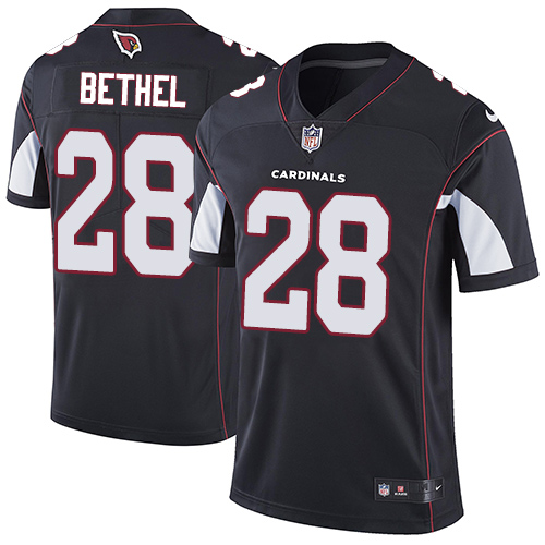 Nike Cardinals #28 Justin Bethel Black Alternate Men's Stitched NFL Vapor Untouchable Limited Jersey